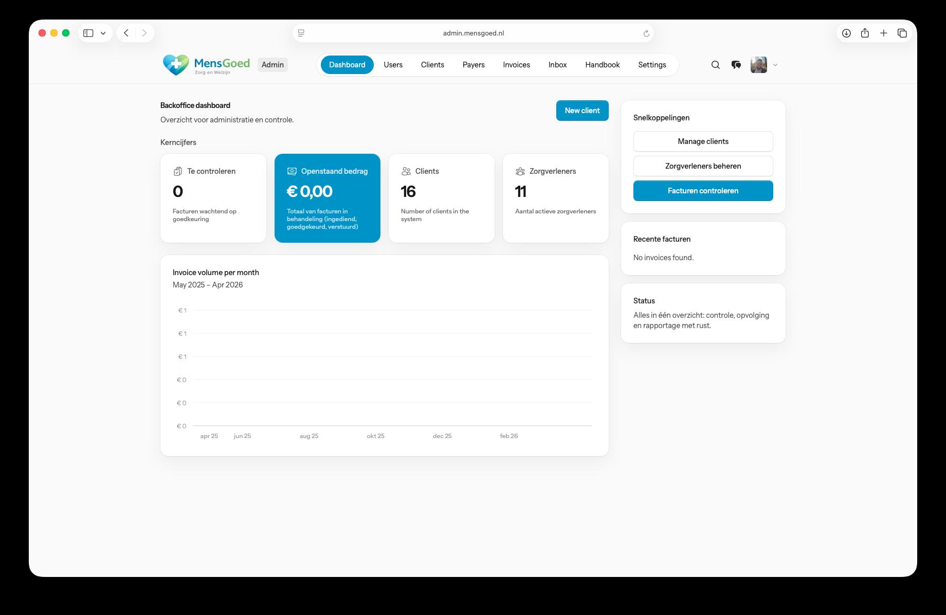 Mensgoed Administratie — zorgadministratie & providerportaal — impressie 1