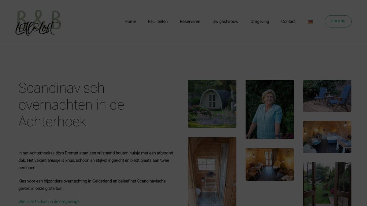 Website voor B&B Little Loft