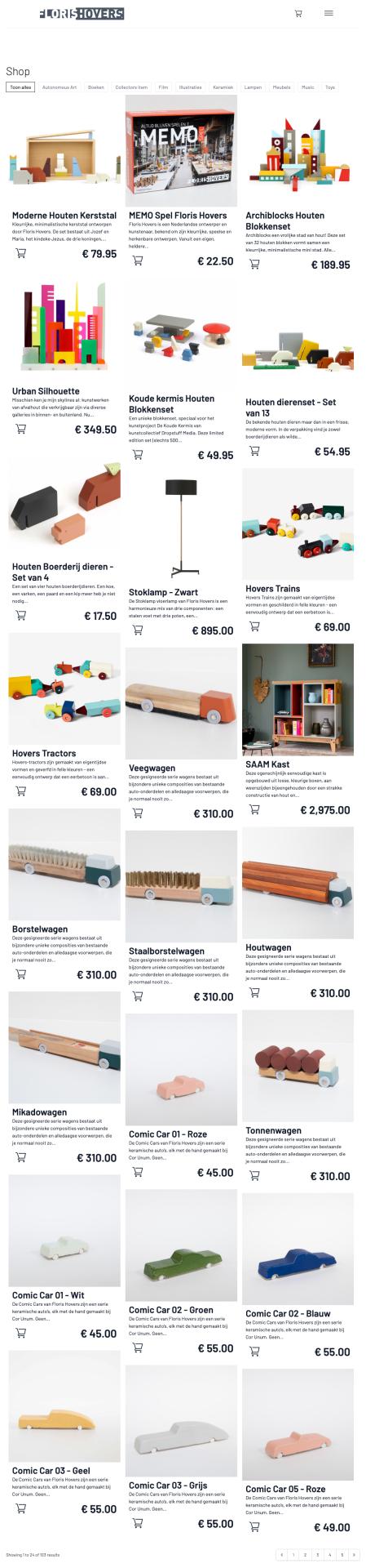 Florishovers — merksite, portfolio & webshop — impressie 1