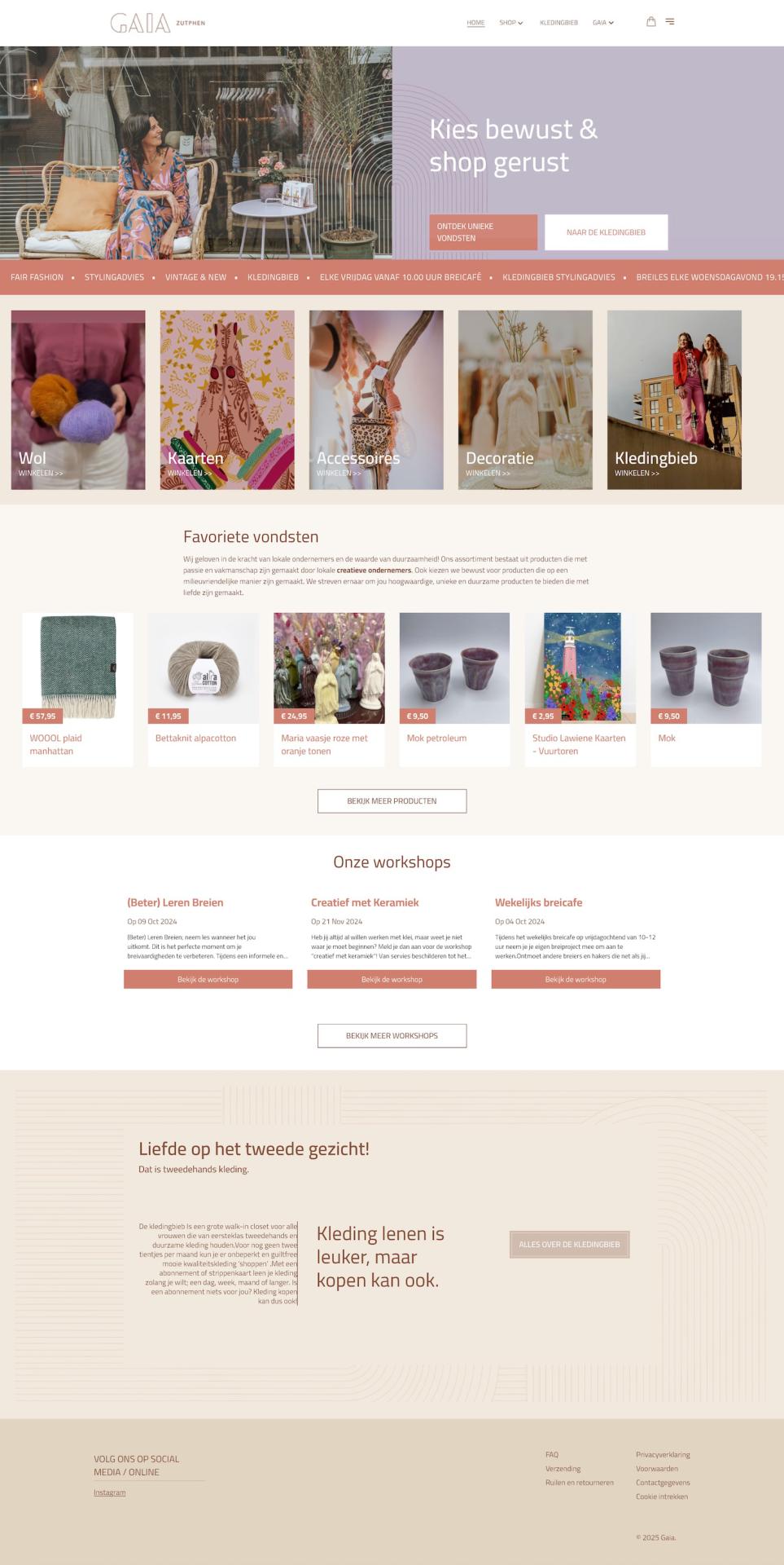 Gaia Zutphen – Website & Webshop — impressie 1